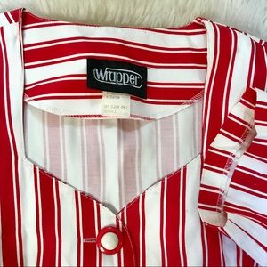 Wrapper Tops - Vintage 50s candy red & white striped crop top Wrapper Tops - Vintage 50s candy red & white striped crop top